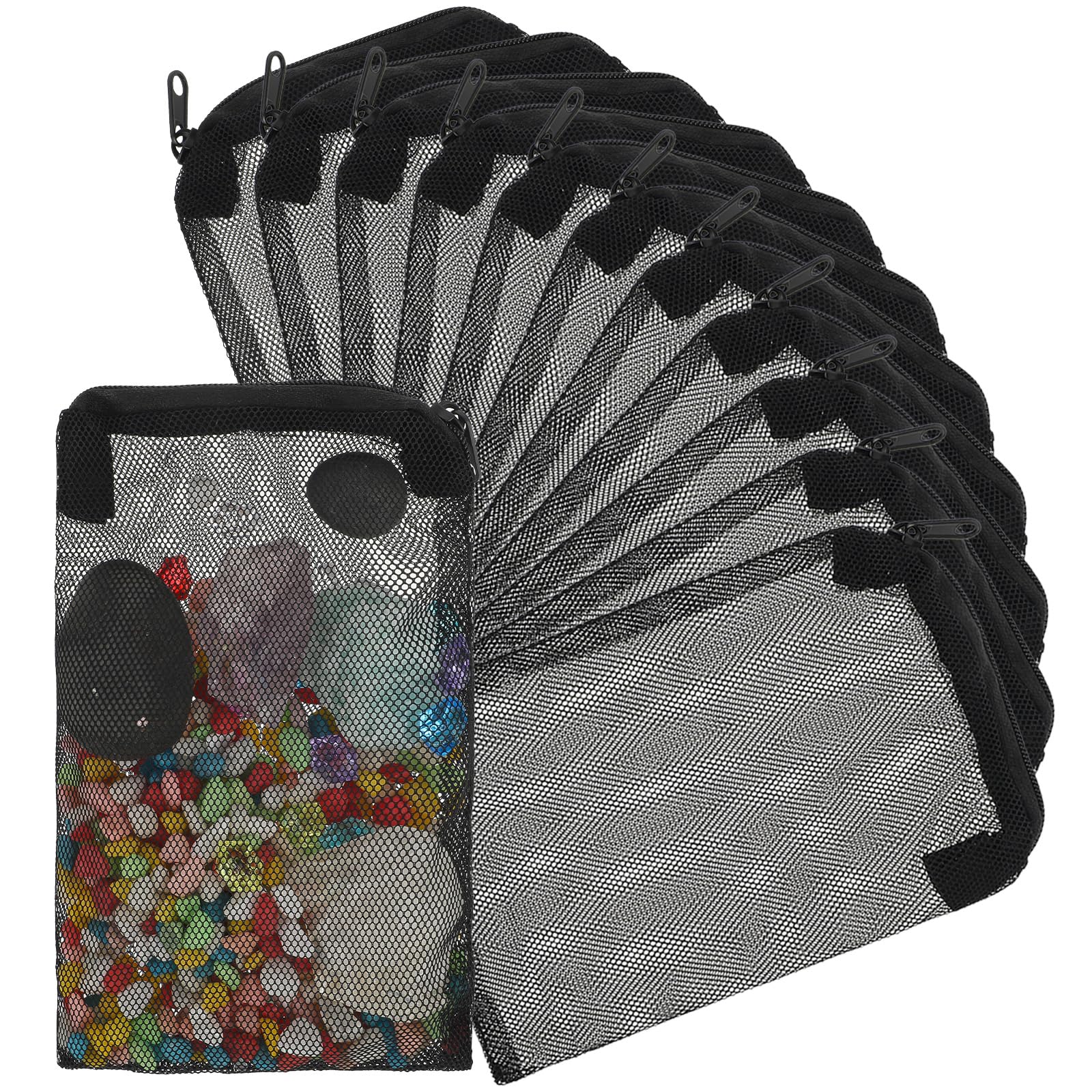 Lusofie 20 Pcs Aquarium Filter Media Bag Mesh Bags with Zipper 4" X 6" Small Fish Tank Filter Small Mesh Bags Reusable Small Aquarium Filter Bag for Activated Carbon Filter Stones Ceramic Rings