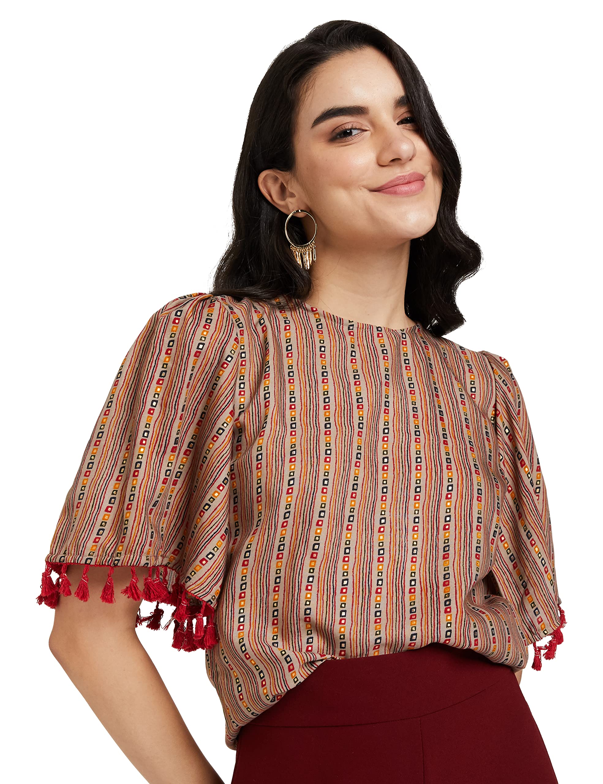DHRUVI TRENDZPrinted Top Casual-wear Girls