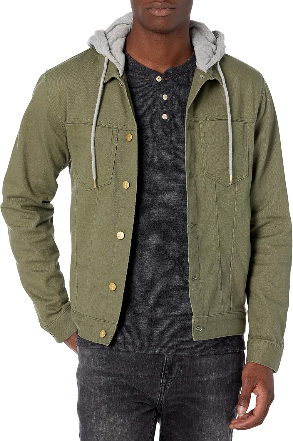 LRG Mens Lrg Men's Lifted Research Collection Hooded Denim Jacket