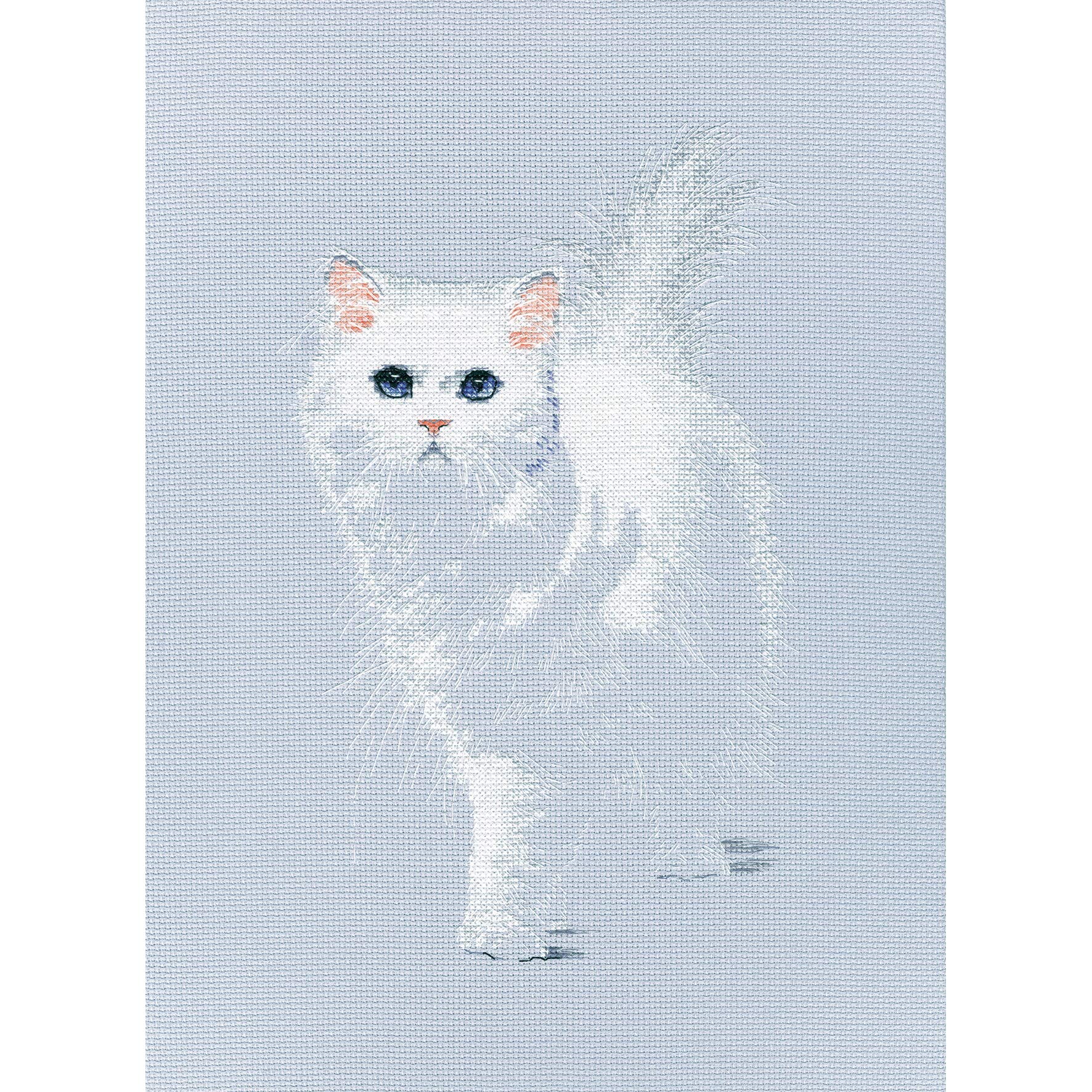 RTO Counted Cross Stitch Kit - White Cat - M780 - Lightsome