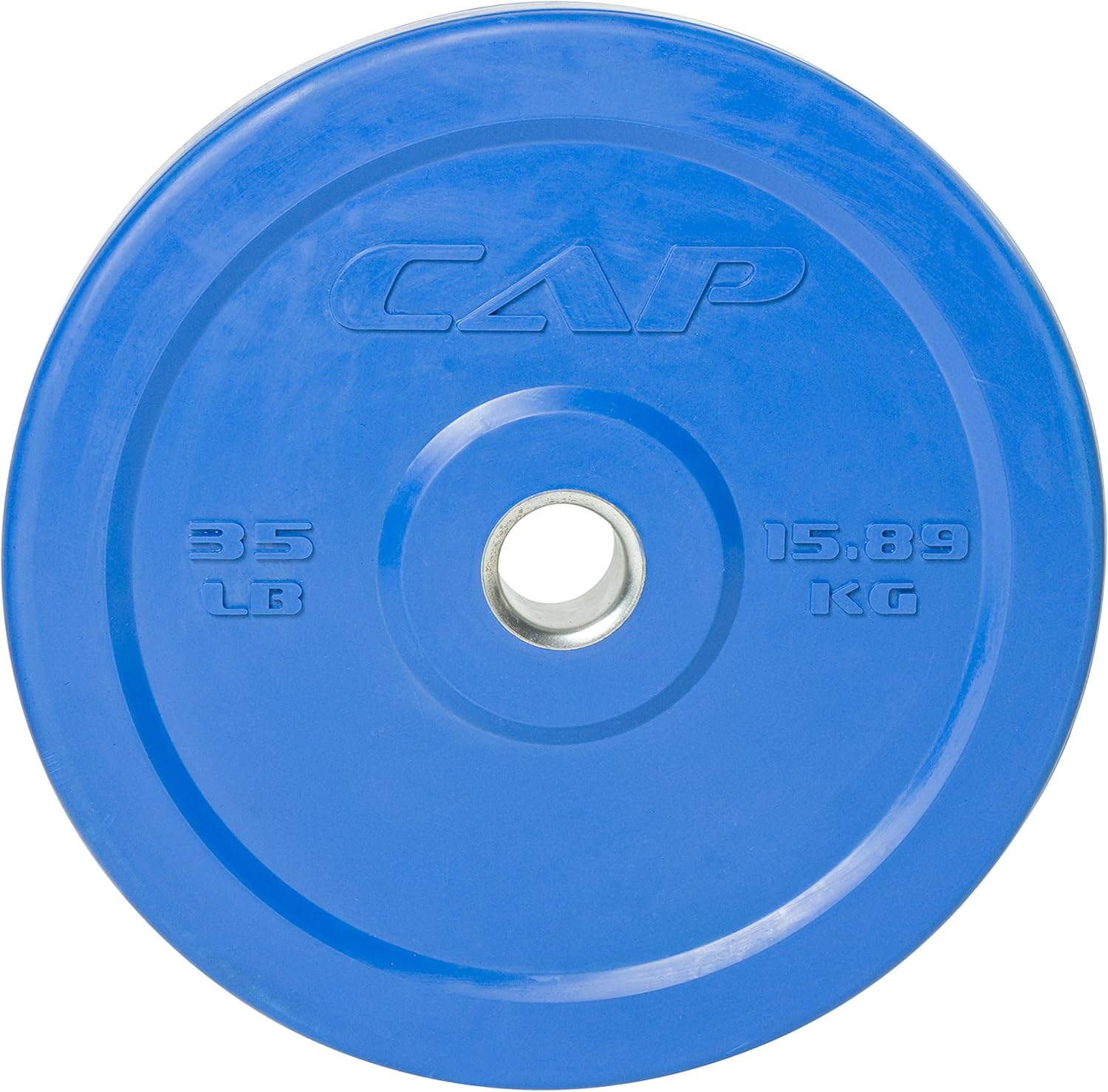 CAP Barbell OPR3035 Olympic 2" Rubber Bumper Plate, Single, Blue