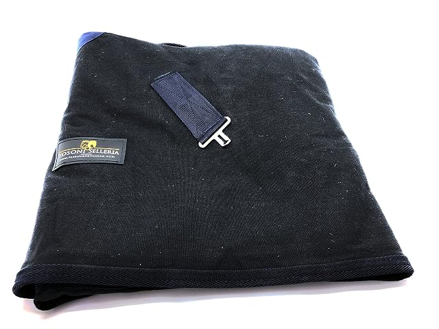 Foto 5 de 8 de Horses Coperta Box Cotone Maddy 2-105 - NERO/BLU-128-128 cm