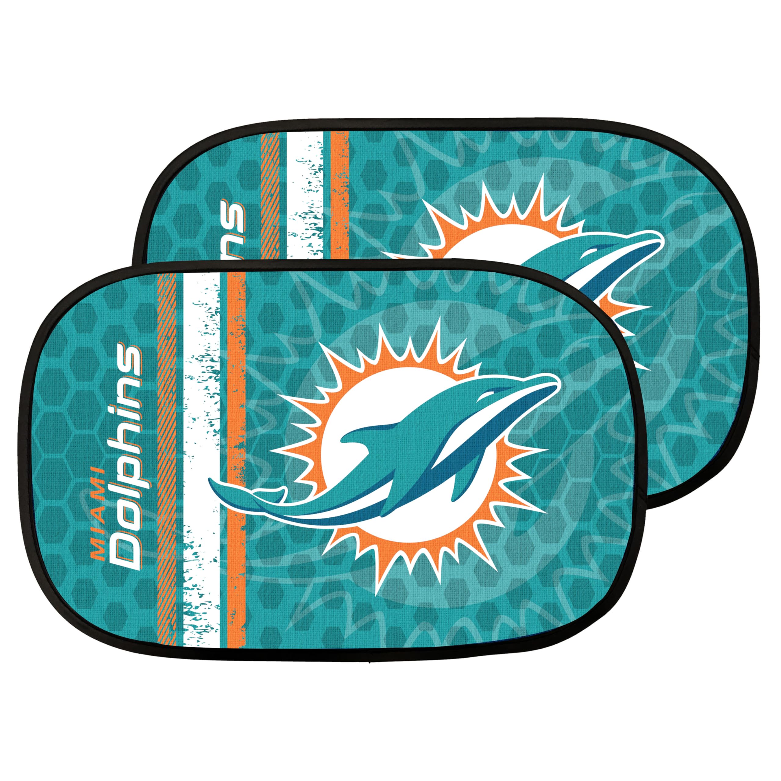 NFL Miami Dolphins Side Window Auto Shade 2 Pack