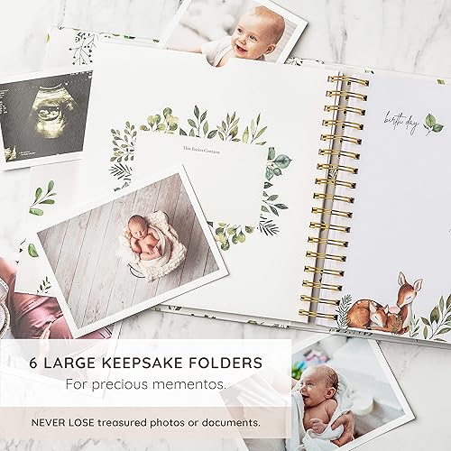 Miniatura 6 de Libro de recuerdos para bebé niño o niña atemporal primer libro de 5 años para bebés Un libro de hitos para registrar cada evento desde el