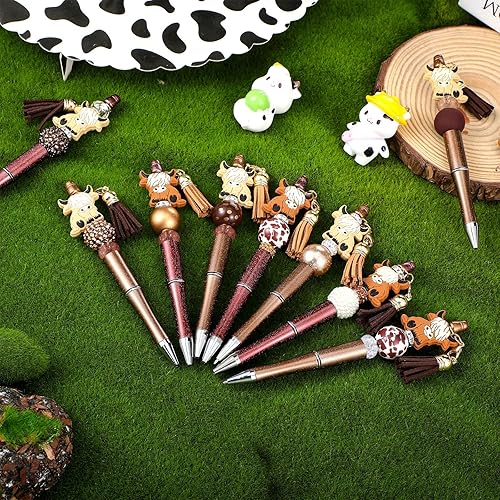 Miniatura 2 de Tinlade 12 bolígrafos con cuentas a granel con 50 bolígrafos de cuentas de colores surtidos, kit de fabricación de bricolaje, bolígrafo multicolor,