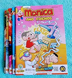 Kit Gibi Turma da Monica inglês com 5 (Unidades) - Sem Repetições