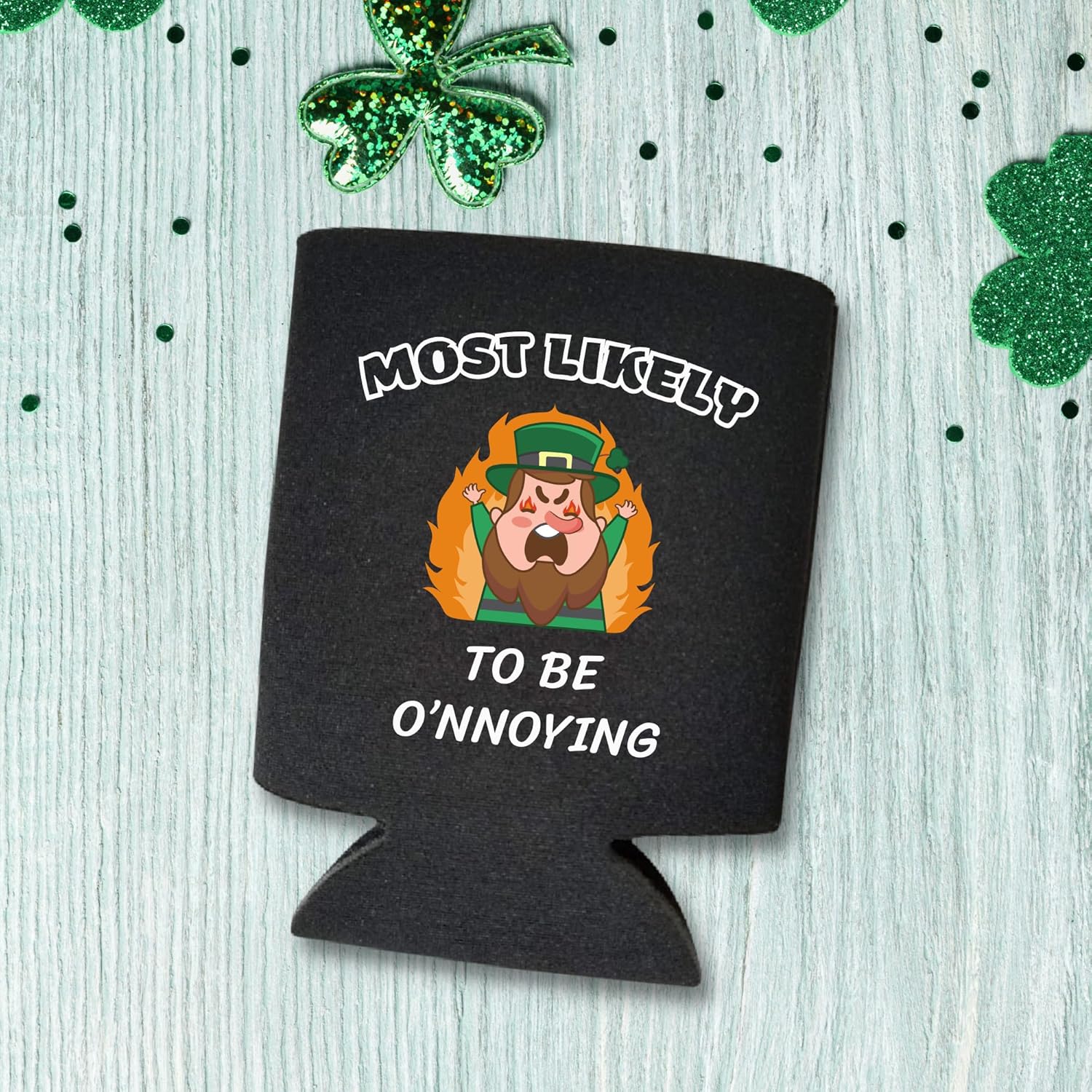 Funny St. Patrick's Day Beer Coolers, Saint Patrick's Day Bundle Coolies, St. Paddy Day Party Gifts, Irish Coolies, Drink Accessory (Set of 6)