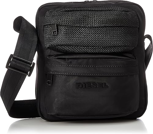 Amazon ディーゼル Diesel メンズ メッシュポケット クロスボディバッグ X07418p3588 Uni ブラック T8013 Diesel ディーゼル ショルダーバッグ