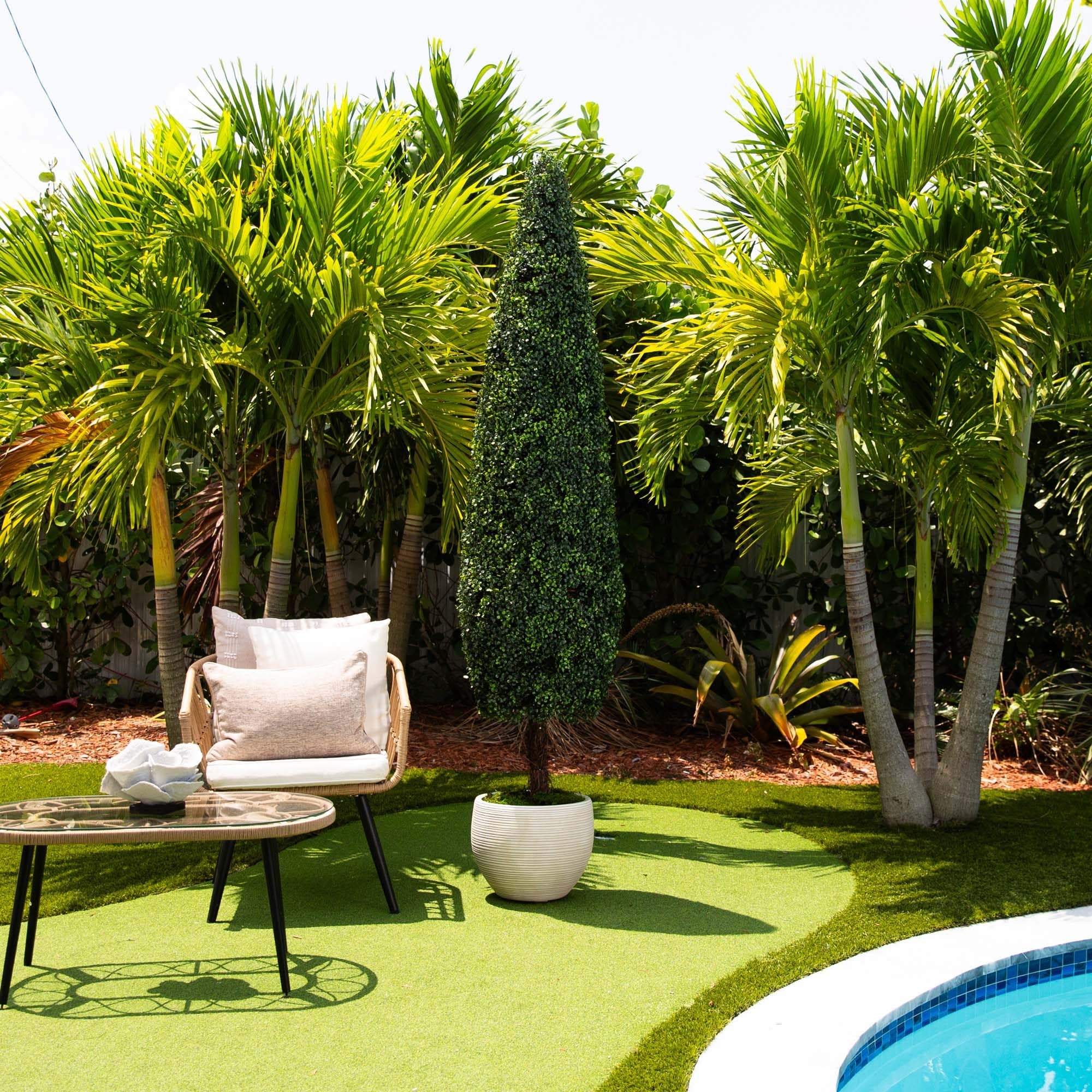 Outdoor Plant Set Of 2 Artificial Topiary Ball Trees - 20 Inch UV Resistant  Faux Shrubs With Ground Spikes For Indoor Outdoor Decor Artificial Outdoor  Shrubs, image size:2000x2000