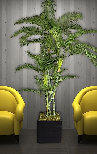 Miniatura 6 de Vintage Home Palmera artificial de tacto real de 72 pulgadas de alto sin maceta