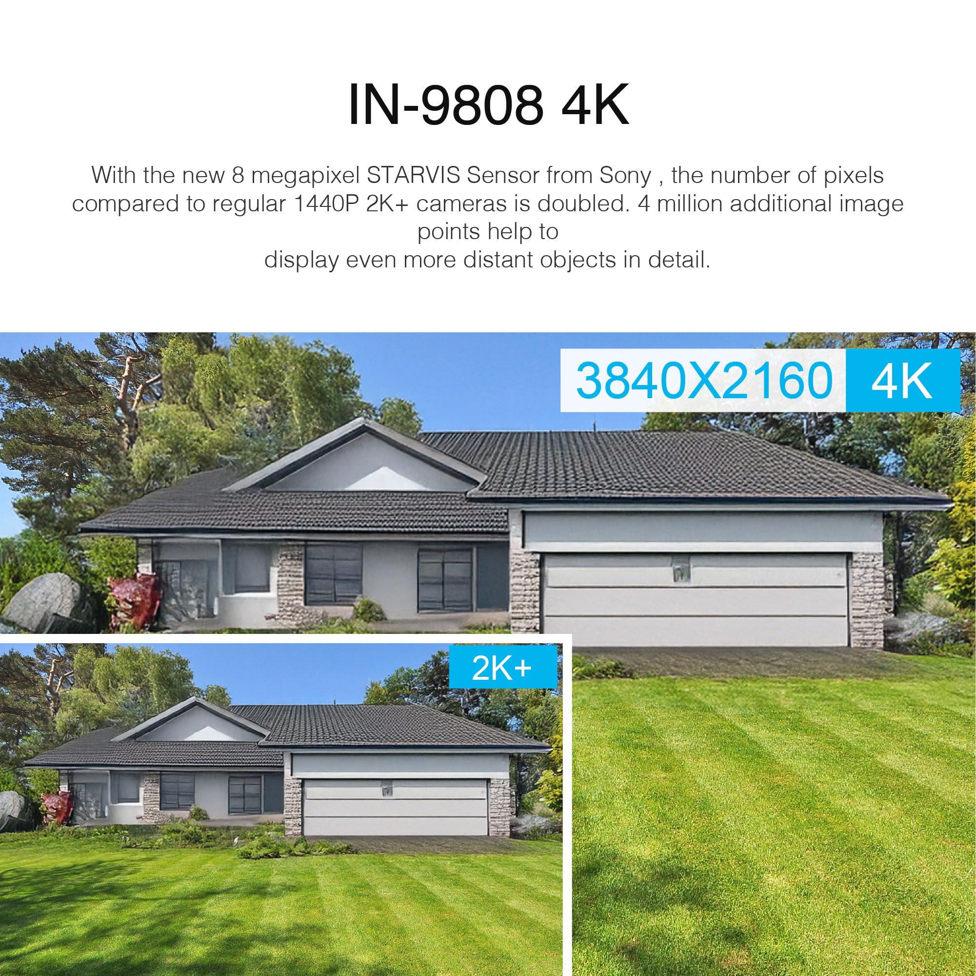 INSTAR IN-9808 4K IP Überwachungskamera außen schwarz, LAN/WLAN/PoE, HomeKit Kamera, AI-Personenerkennung, PIR-Sensor, IR-Nachtsicht, MQTT, WPA3, NDAA/TAA-konform