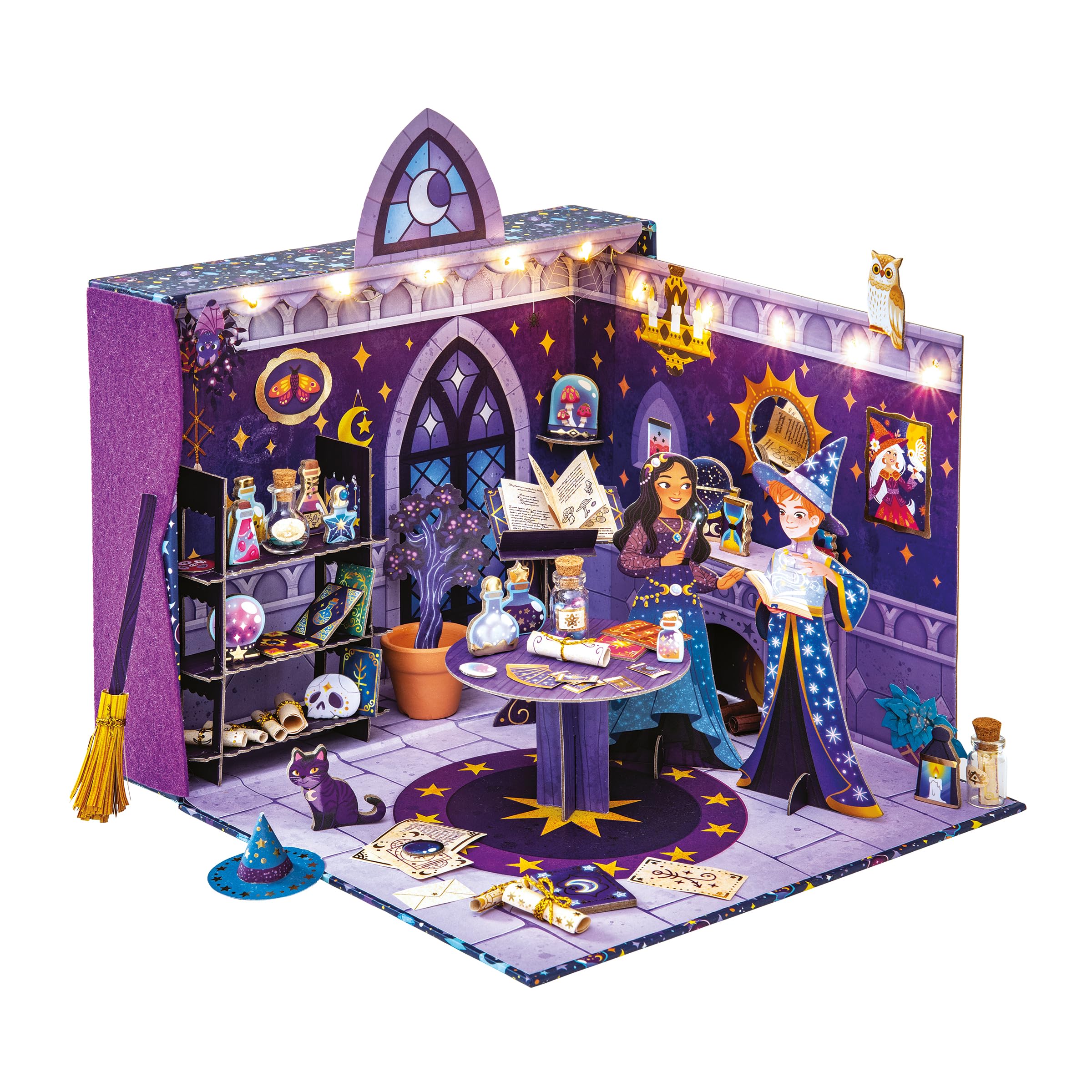 Janod Magic School-Warsztat czarownic do ćwiczeń ręczne kreatywne rękodzieło - dekoracja do tworzenia - świat magii - gra dla dzieci od 8 lat - J09140, wielokolorowy (JURATOYS J09140)