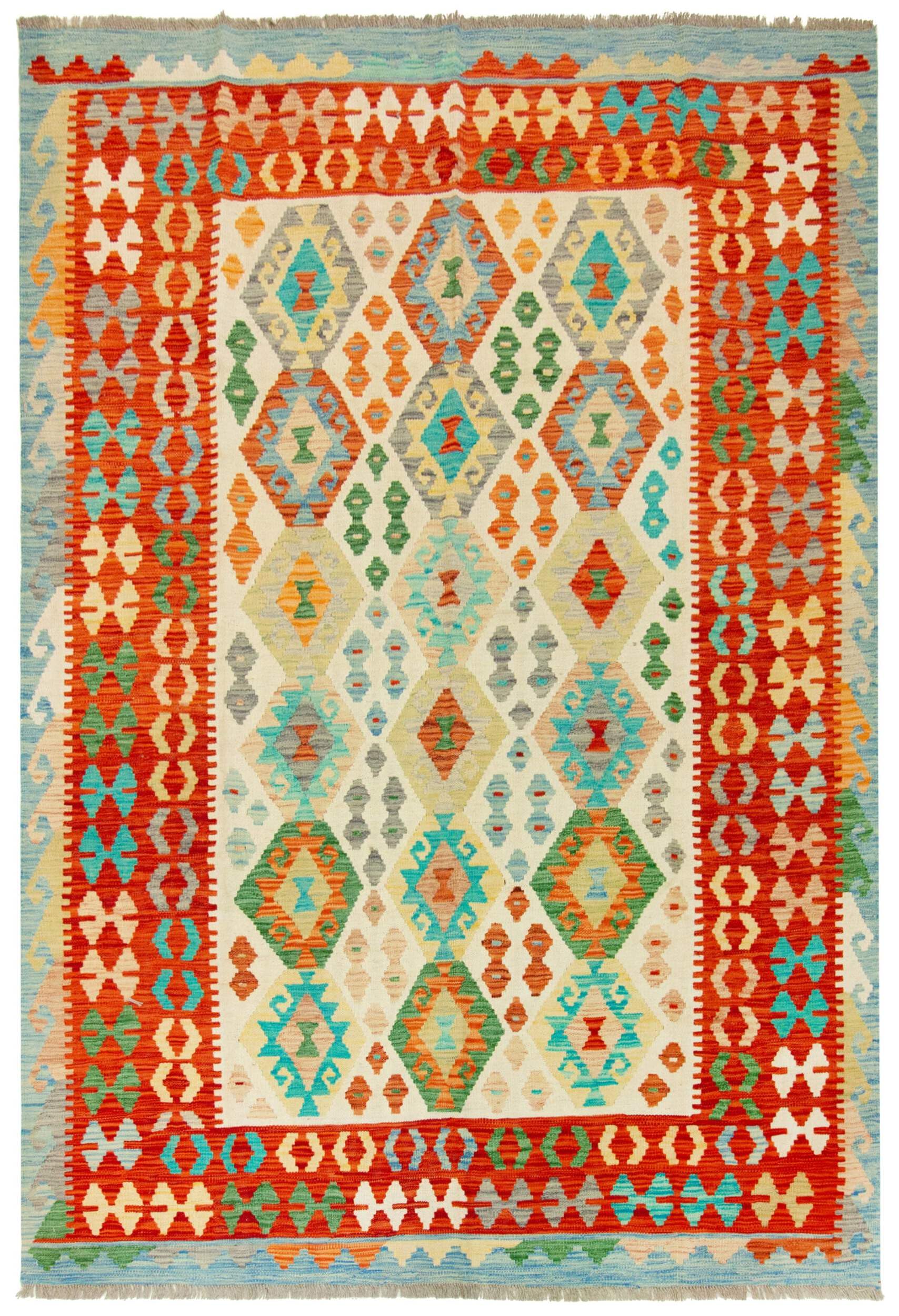 Tapis en laine multicolore grand format résistant pour chambre et salon