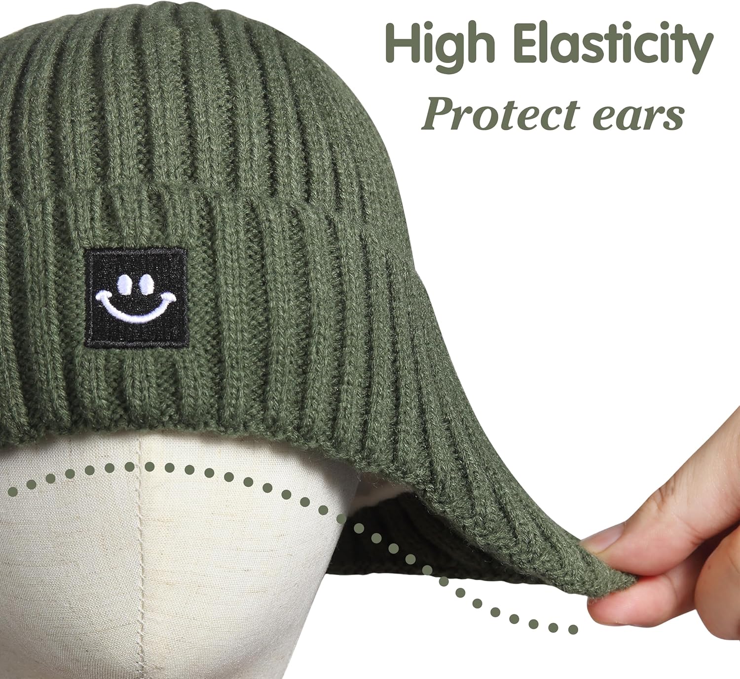 MaxNova 2 Pack Baby Beanie Toddler Winter Hat with Earflap for Girls Boys 0-8 Years - Image 2