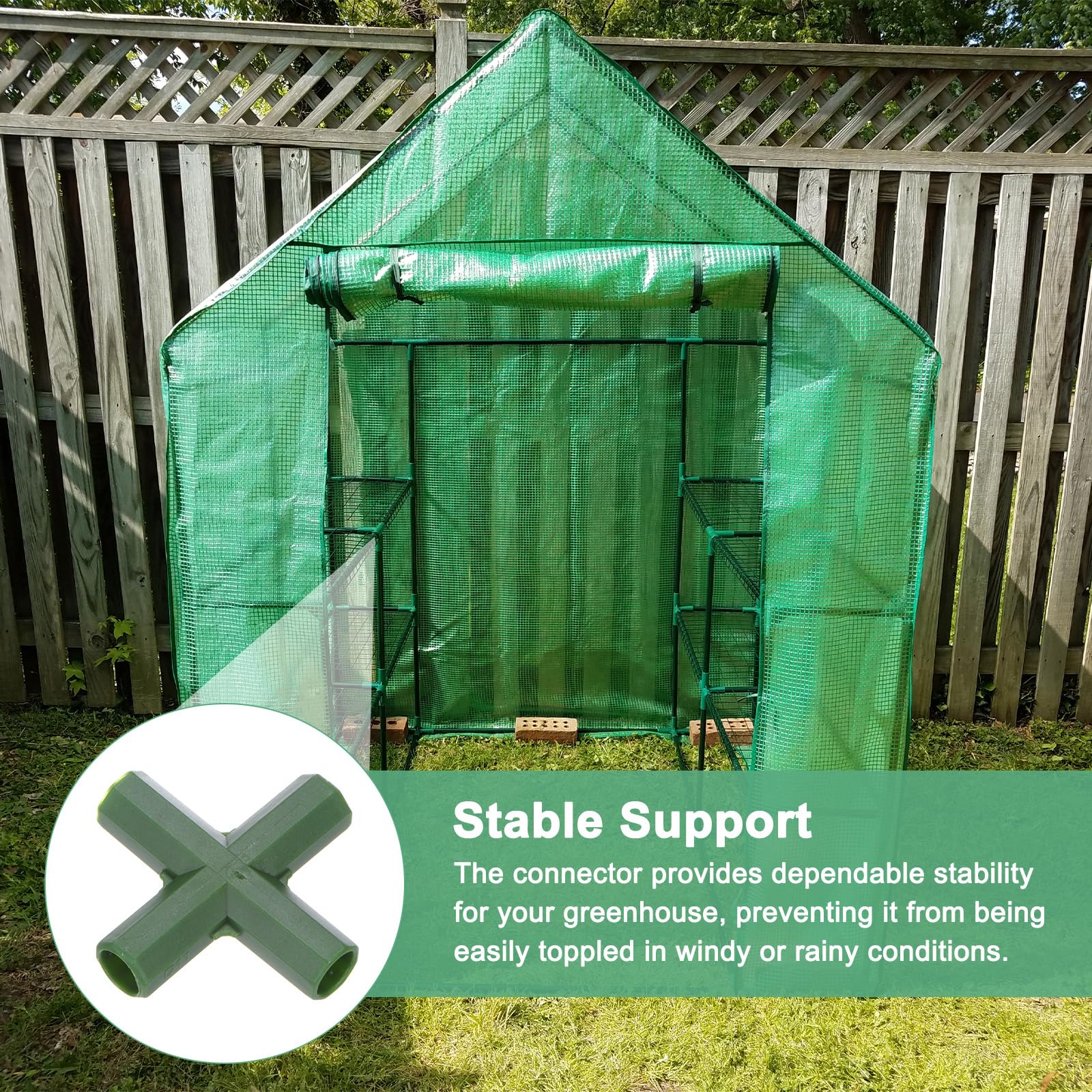 M METERXITY 12 Pcs 11mm Greenhouse Frame Building Connectors - Image 4