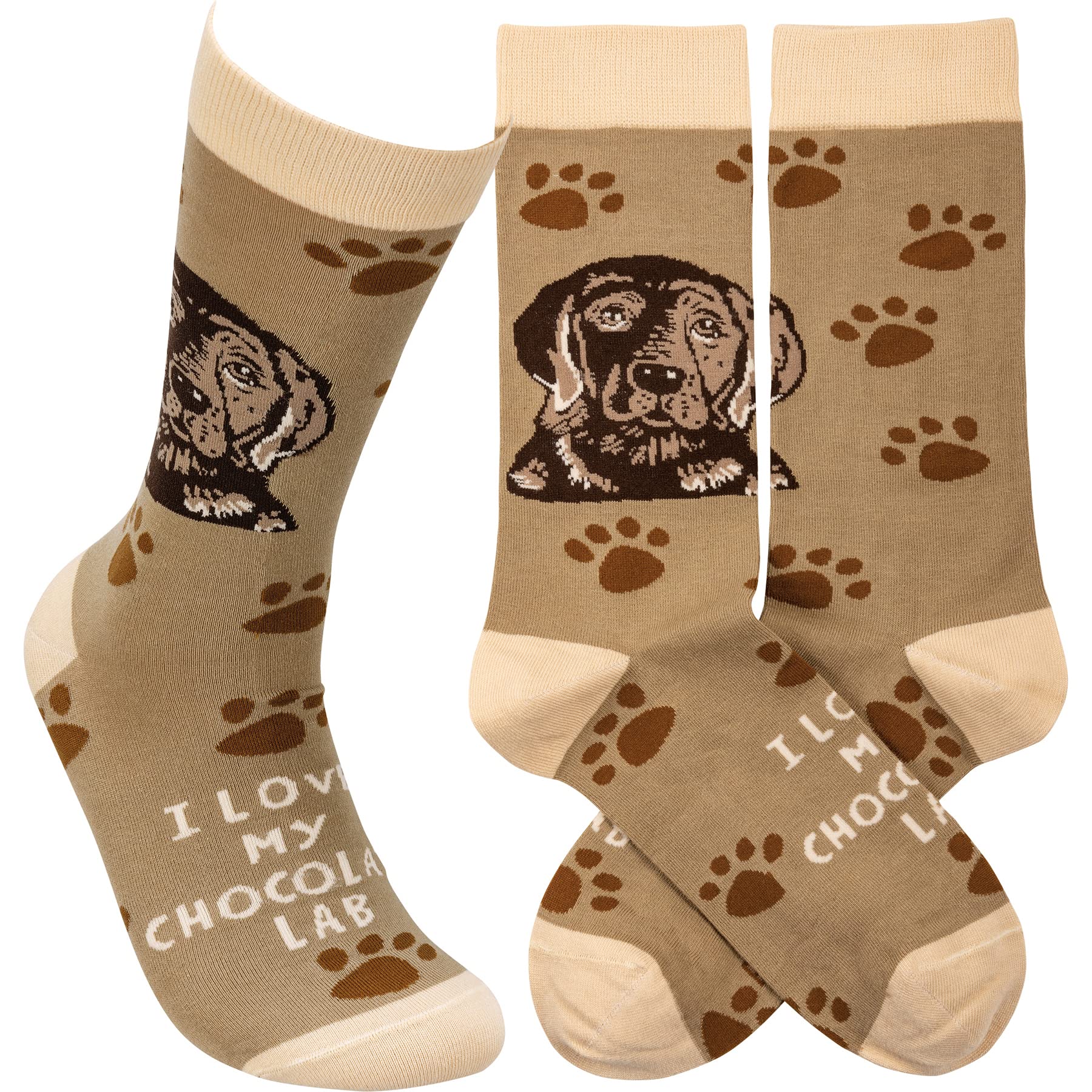 Primitives by Kathy I Love My Chocolate Lab Socks