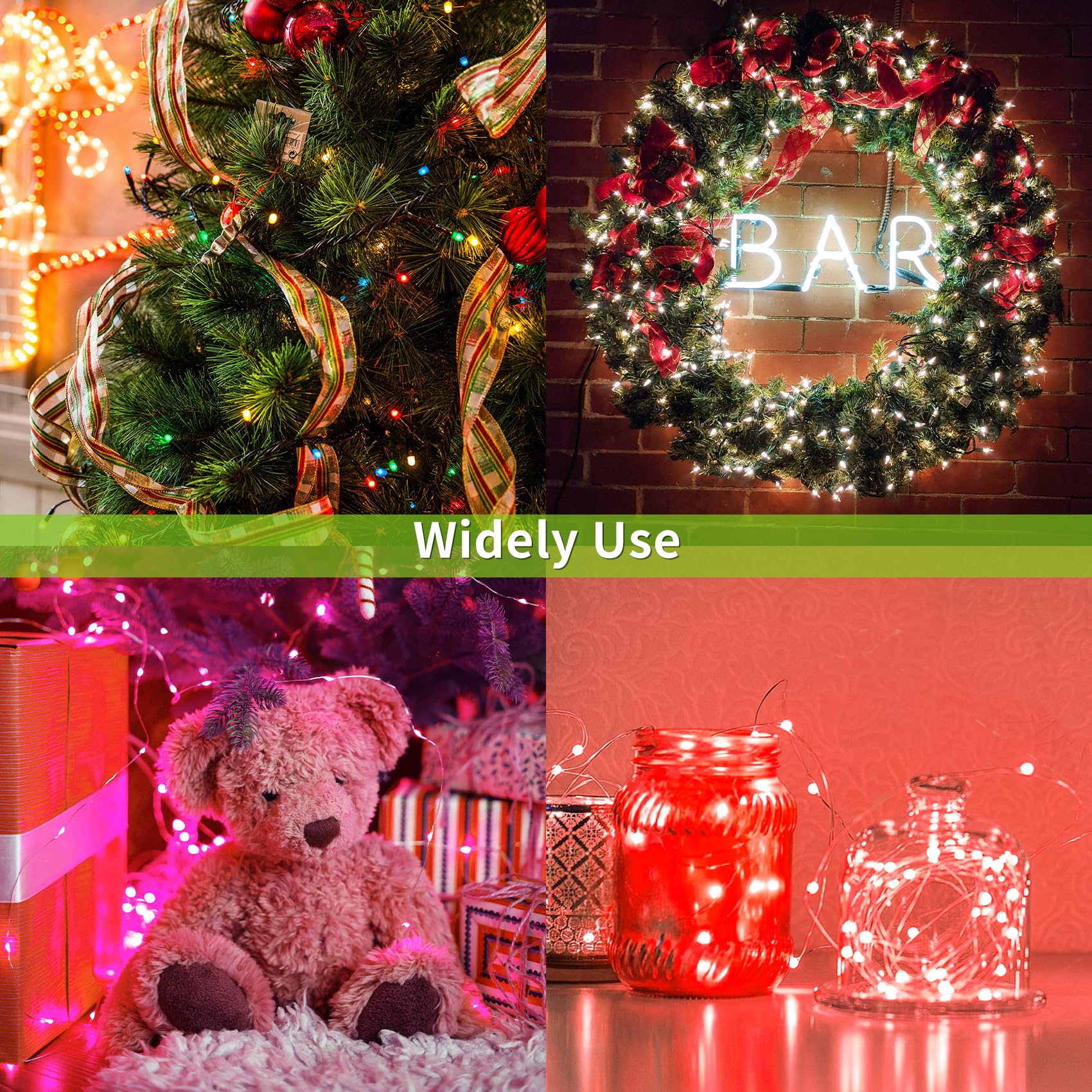 ALENEY Solar-Lichterkette für den Außenbereich, 200 LEDs, 8 Modi, Solar-Lichterkette für außen, wasserdichte Außenleuchte für Terrasse, Hof, Weihnachtsbaum, Halloween, Hochzeit, Party, Dekorationen