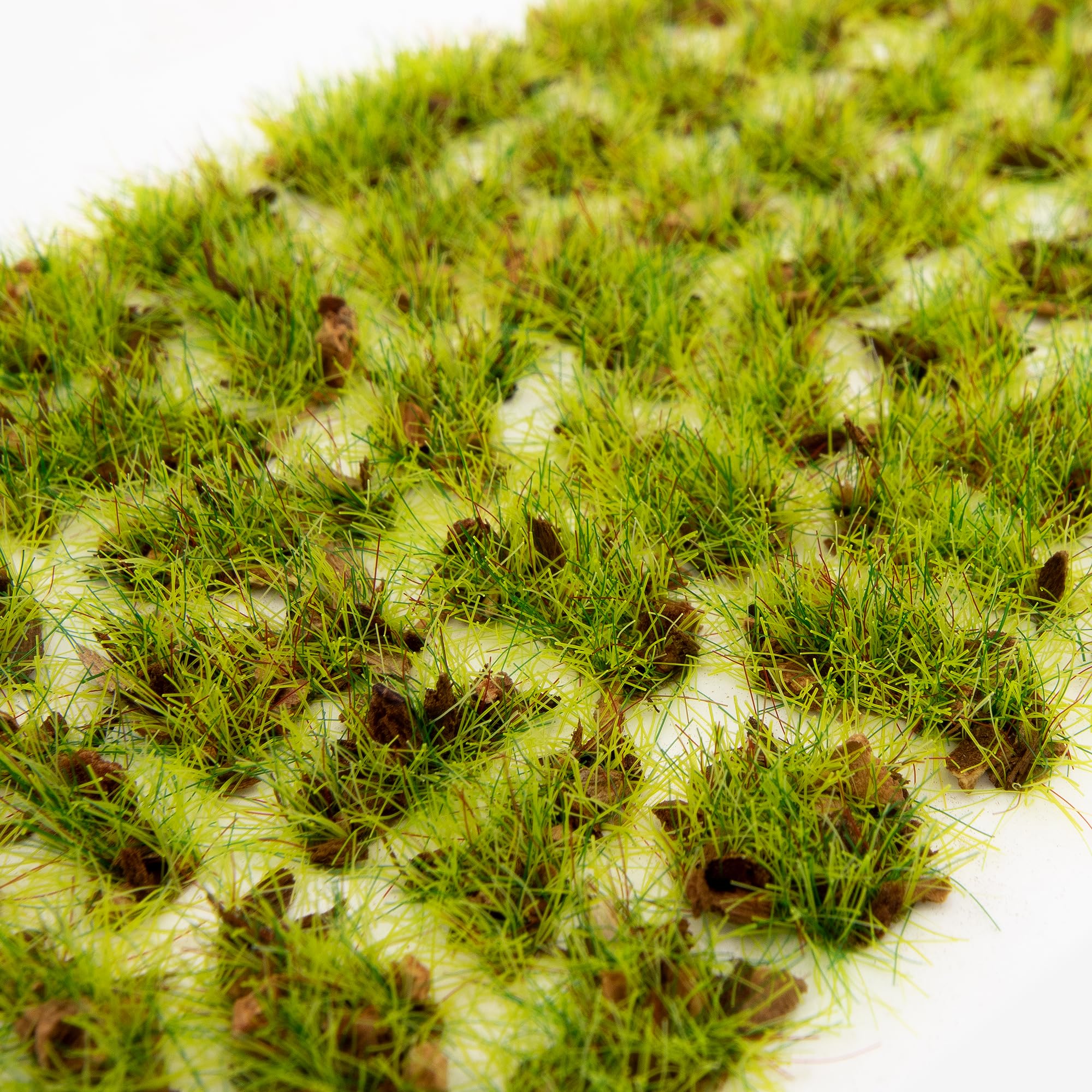 Huge Miniatures Debris Tufts, Mossy Static Grass for Model Basing Scenery and Dioramas by Huge Minis – 82 Self-Adhesive Grass Tufts