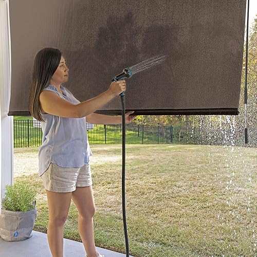 Miniatura 4 de Coolaroo - Persiana enrollable sin cordón para exteriores 90  de protección contra rayos ultravioleta sin cenefa 6 pies de ancho x 6 pies de largo