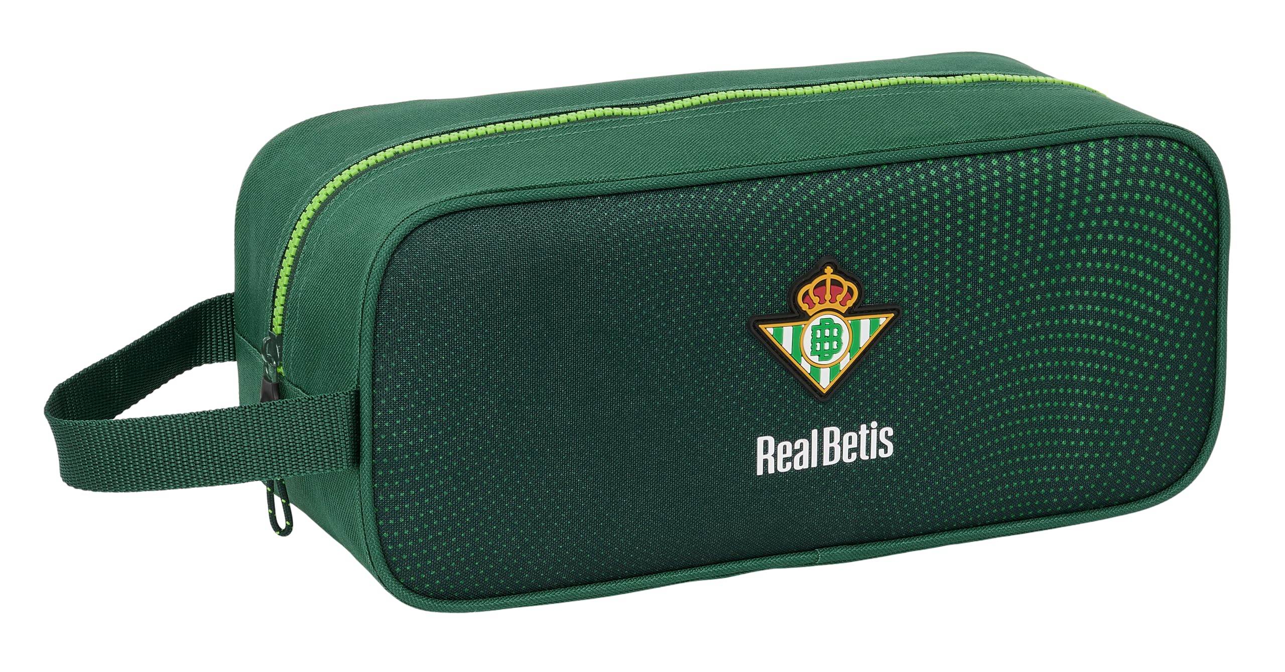 Safta Real Betis BALOMPIÉ - Zapatillero Mediano, Multiusos, Portatodo, Deporte, Extraescolares, Fútbol, Cómodo y Versátil, 34x14x15 cm, Color Verde