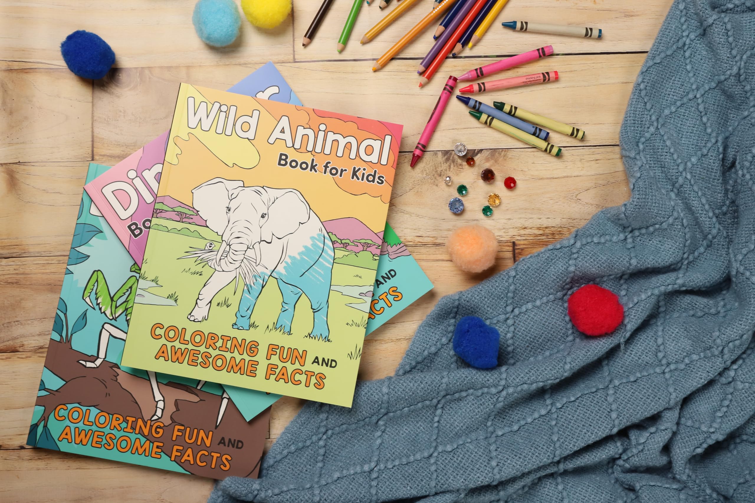 Coloring Book Box Set: 3 Books for Coloring Fun and Awesome Facts about Dinosaurs,Bugs,and Wild Animals(Perfect Gift for Kids Ages 3-7) (A Did You Know? Coloring Book) - Image 11
