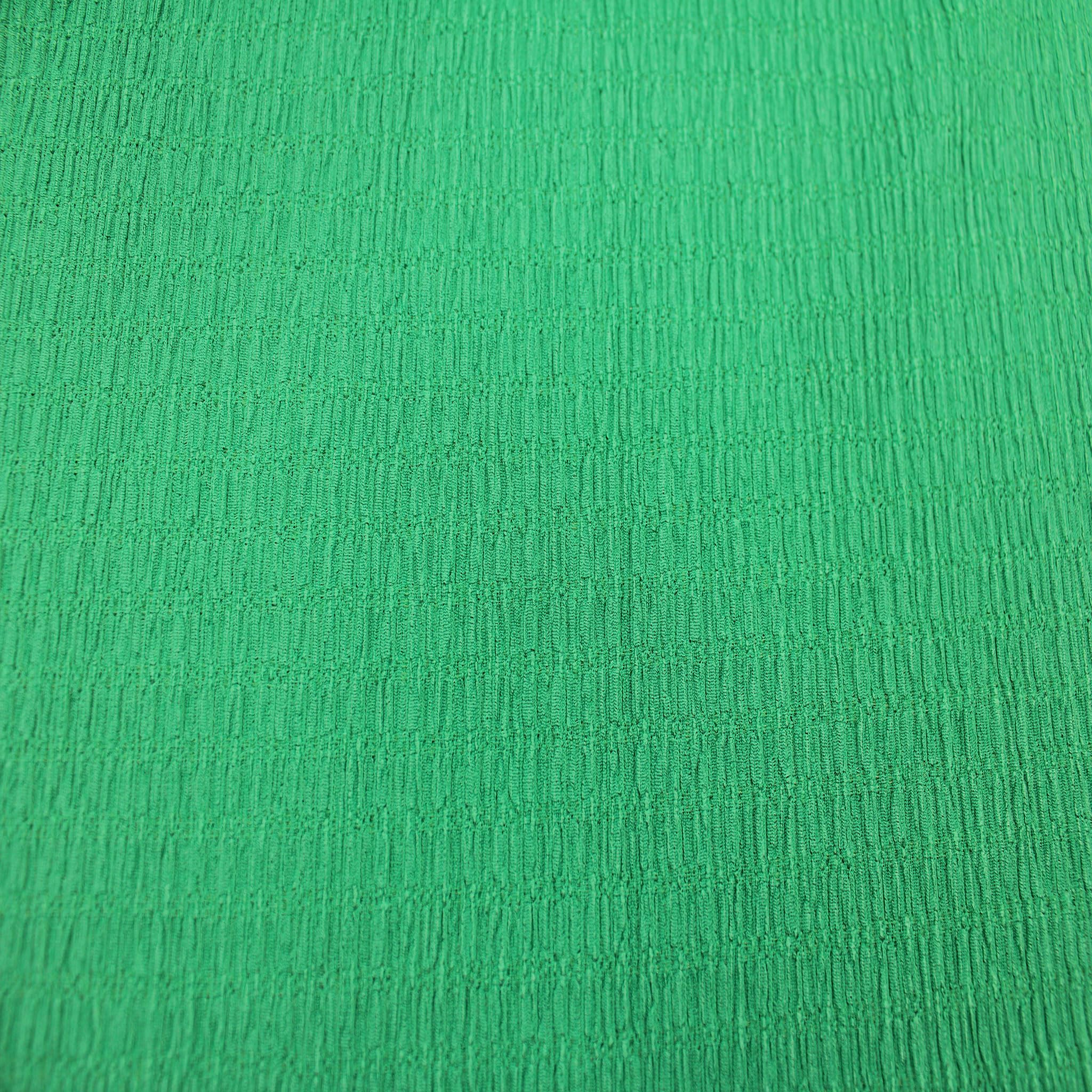 Texco Inc Tela de punto ligera de rayón de poliéster jacquard elástico mínimo, ropa para proyectos de bricolaje, verde Kelly 10 yardas