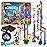 NATIONAL GEOGRAPHIC Glowing Marble Run - 250 Piece Construction Set with 50 Glow in The Dark Glass Marbles & Storage Bag, STEM Gifts for Boys and Girls, Building Project Toy (Amazon Exclusive)