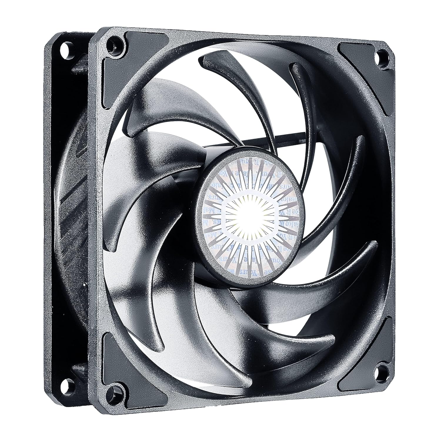 Cooler Master SickleFlow 92 Case & Cooling Fan - 92 mm, Improved Air Balance Blades, 40 CFM, 1.8 mmH2O, 6 to 25 dBA - Black