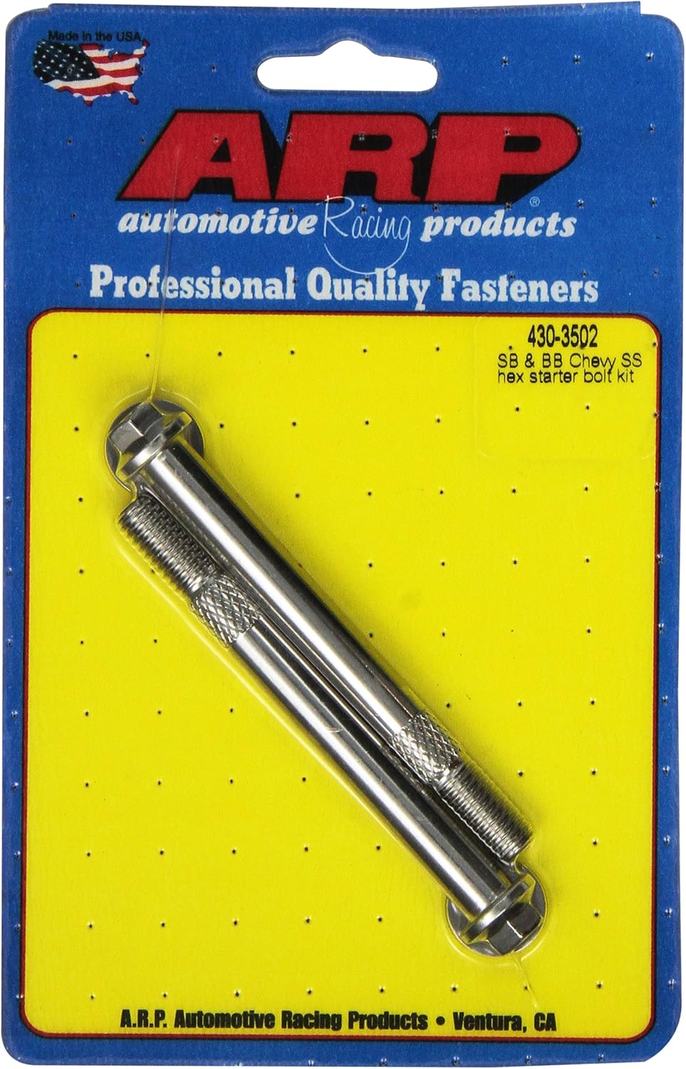 ARP 4303502 Starter Bolt Kit, Stainless Steel with Hex Style Heads, for Select Chevrolet Applicati