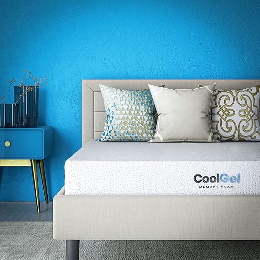 Cool Gel 8 Inch King Mattress Memory Foam Medium Firm, King Size Memory Foam Mattress Cooling, Made in the USA, 8" Depth with Pressure Relief, CertiPUR-US Certified No Fiberglass, CoolGel Bed