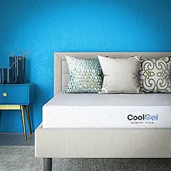 Cool Gel Colchão de espuma viscoelástica de gel de 20 cm, certificado CertiPUR-US, colchão em uma caixa, Queen curto, branco