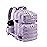 LHI Tactical Military Backpack for Men and Women 25L Army Assault Pack Bag Large Rucksack with Molle System-light purple