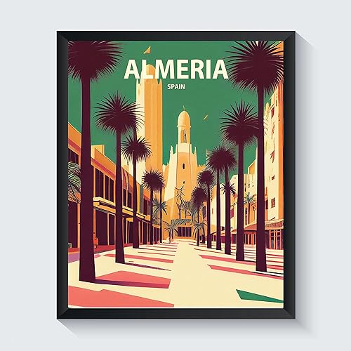 Miniatura 10 de HomeArtPrint Impresión artística, Barcelona, España, arte de pared, decoración de póster retro, 11 x 14 pulgadas (sin marco) Barcelona,