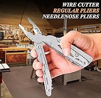 Vista 5 de RoverTac Navaja Multiuso de Bolsillo Cuchillo Táctico para Camping y Supervivencia, Regalo para Hombres, Papás y Esposos, Multiherramienta de 18