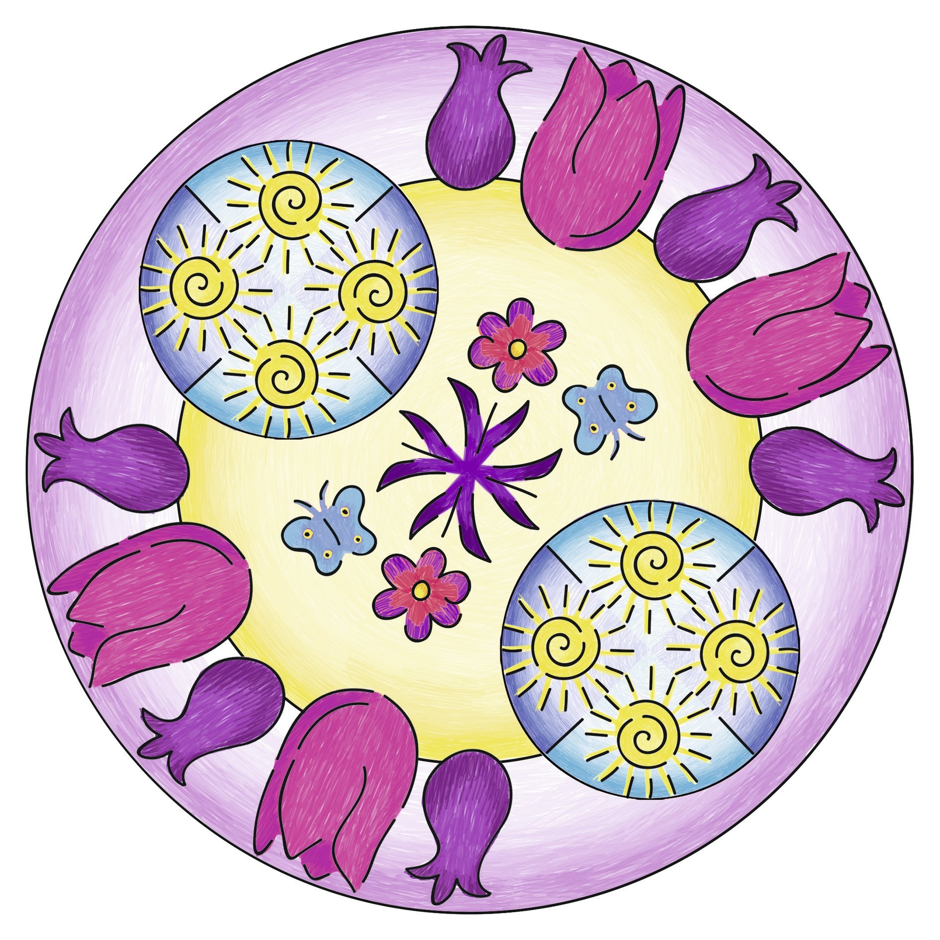 Ravensburger 29809 23 cm kwiaty i motyle mandala designerski zestaw rzemieślniczy