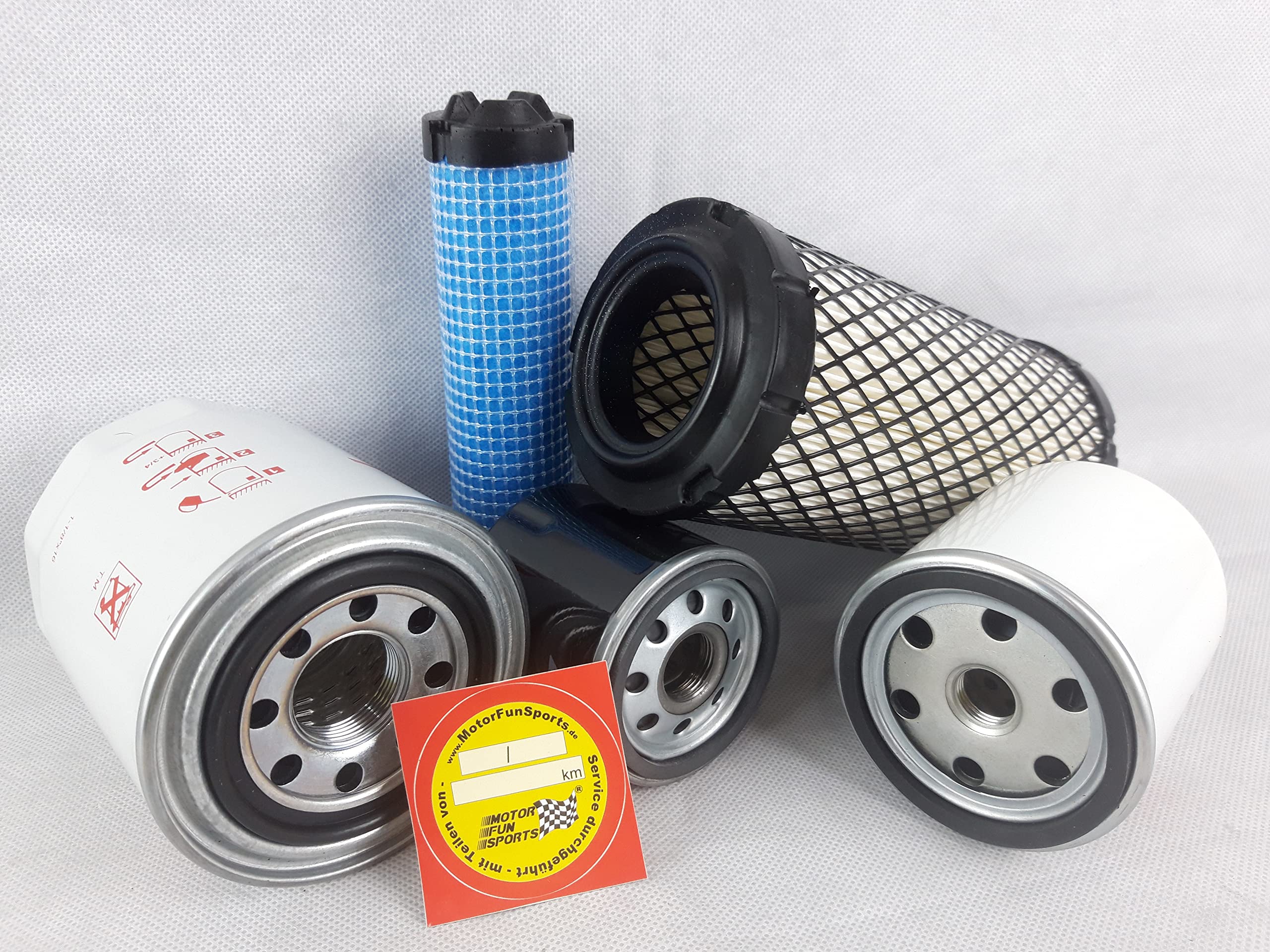 Set filtro (grande) compatibile con Bobcat 321 con motore D722EB filtro olio, filtro aria, filtro carburante, filtro idraulico