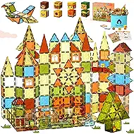 VigorFun Magnetic Tiles Building Toys Set for Kids Ages 3-5 4-8, STEM Construction Kit with 8 Magnetic Blocks, Educational Sensory Magnetic Toys Gifts for Toddler Boys Girls Learning Classroom