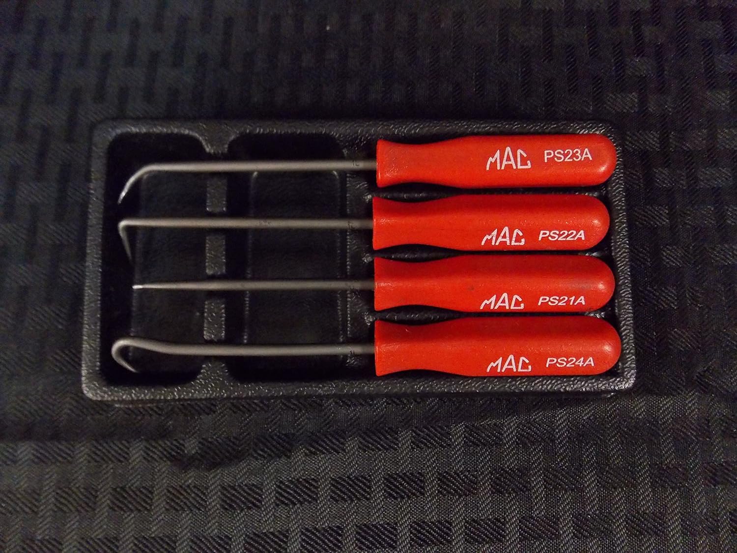 Mac Tools Complete Mini Pick Set of 4 with Red Handle, Part PS23A