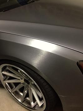 VViViD XPO Gunmetal Grey Brushed Metallic Steel 5ft Vinyl Wrap Roll with Air Release Technology (5ft x 1ft)