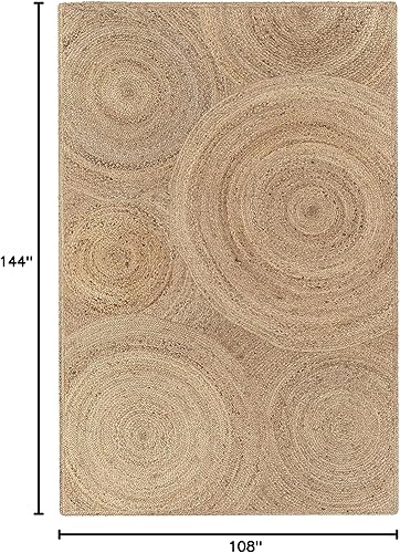 Miniatura 8 de ARTS OF JAIPUR Collection - Alfombra de pasillo de yute natural de 3 x 10 pies, para cocina, pasillo, pasillo, interior, alfombra de pasillo