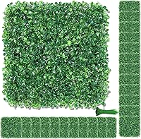 Vista 11 de ZXMOTO Paneles de seto de boj artificiales de 20 x 20 pulgadas, 12 paneles de boj artificiales, plantas de seto topiario, decoración de pared