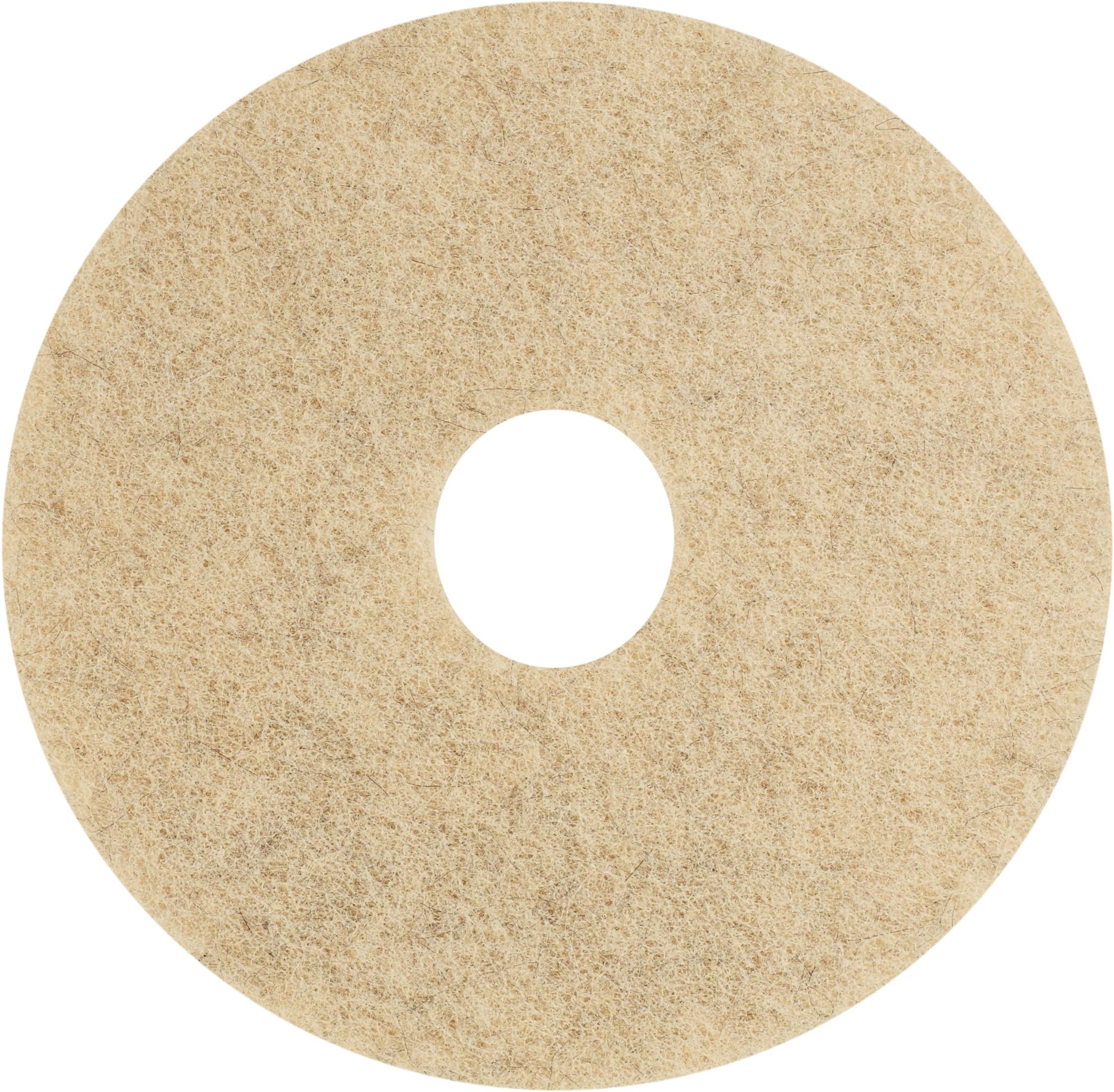 Glit 20400 TK Polyester Blend Jackeroo Natural Hair Floor Pad, Synthetic Blend Resin, Kaolin Grit, 17" Diameter, 1000 to 3000 RPM (Case of 5)