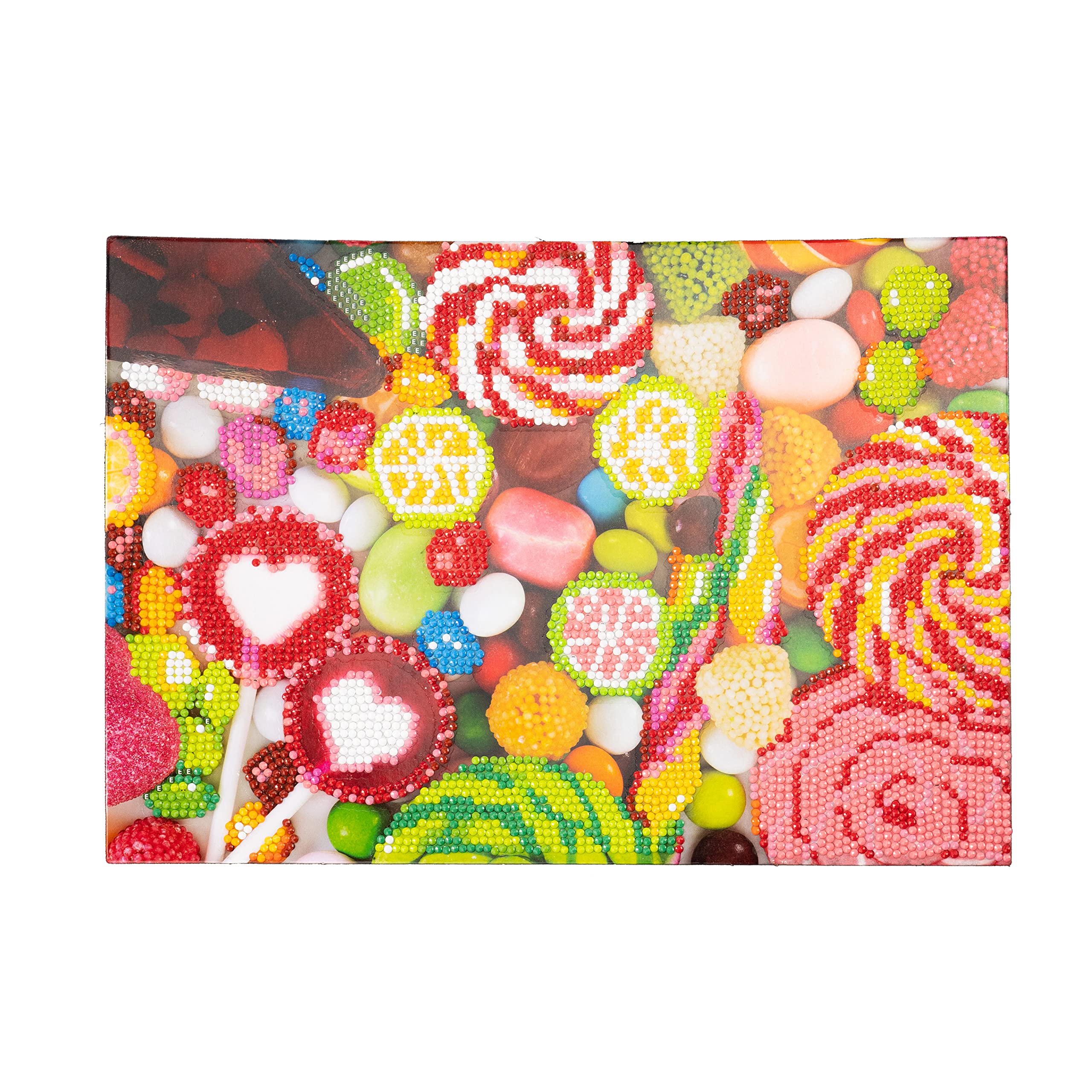 CRYSTAL ART Kit broderie diamant cadre blanc 21x25cm - Tigres - BCD