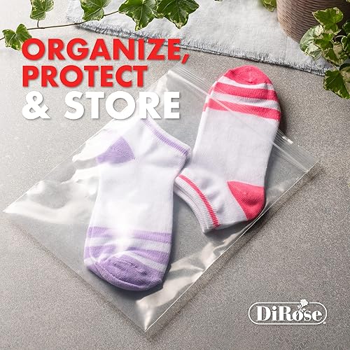 Miniatura 8 de Dirose Bolsas de polietileno con cierre de cremallera, 7 x 10 pulgadas (100 unidades), 2 mil, bolsas de plástico resellables con cremallera, bolsas
