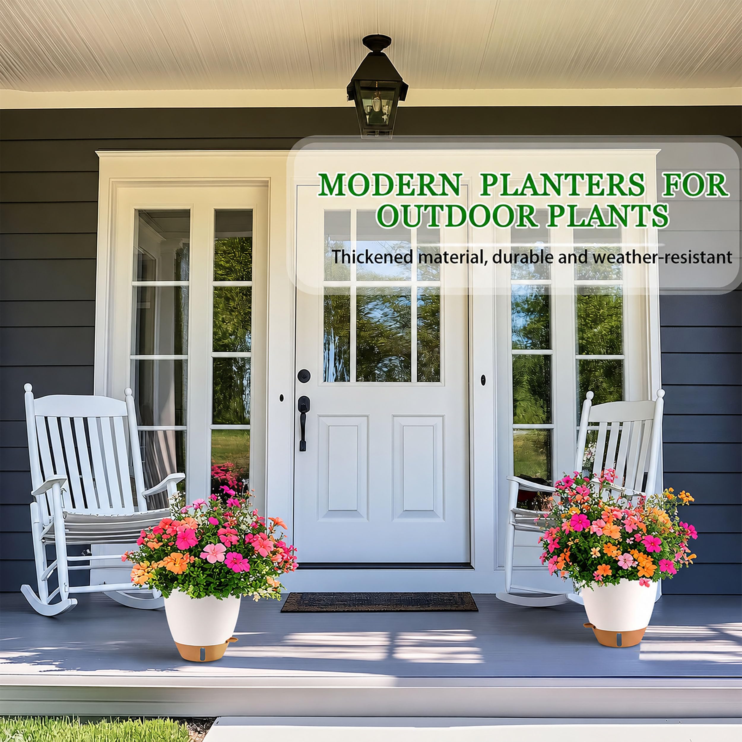 Best Indoor Planters for 2026: Vetted Picks 2 Fielda 8/10/12 Inch Self Watering Pots for Indoor/Outdoor Plants — product photo