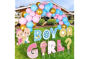 11 Pieces Gender Reveal Party Decorations for Yard Signs & Baby Shower