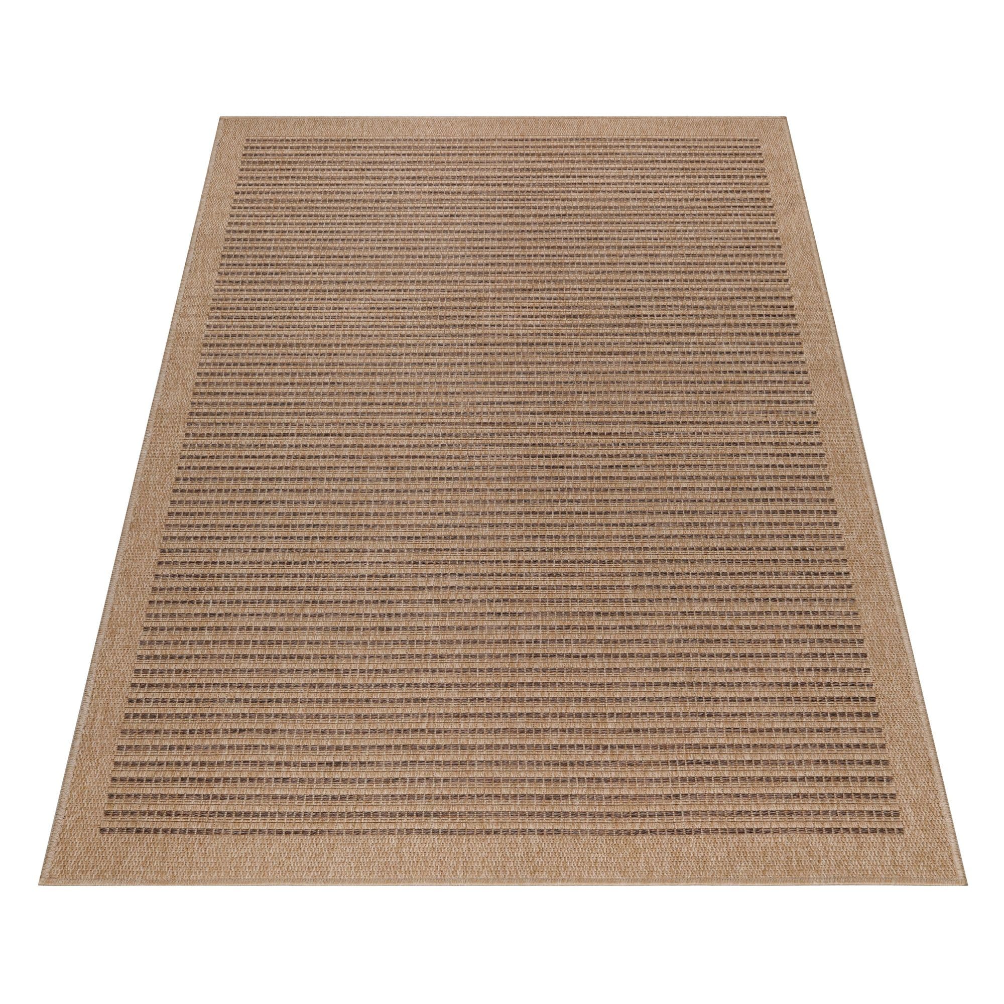 Carpetsale24 Tappeto da Esterno Impermeabile 160x230 cm Nero - Tappeto Resistente alle Intemperie e Lavabile in Lavatrice - Tappeto per Terrazza, Balcone, Campeggio, Giardino