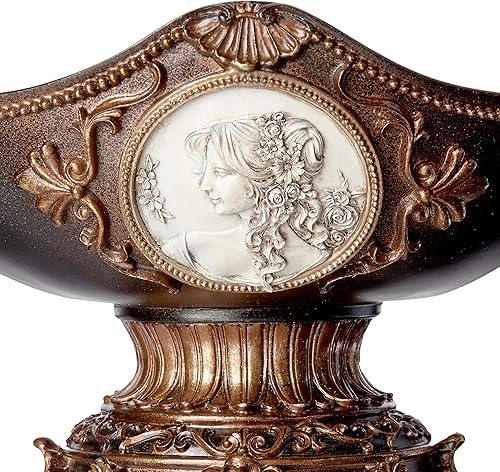 Miniatura 4 de OK Lighting Frutero decorativo griego, 8.0 pulgadas, bronce