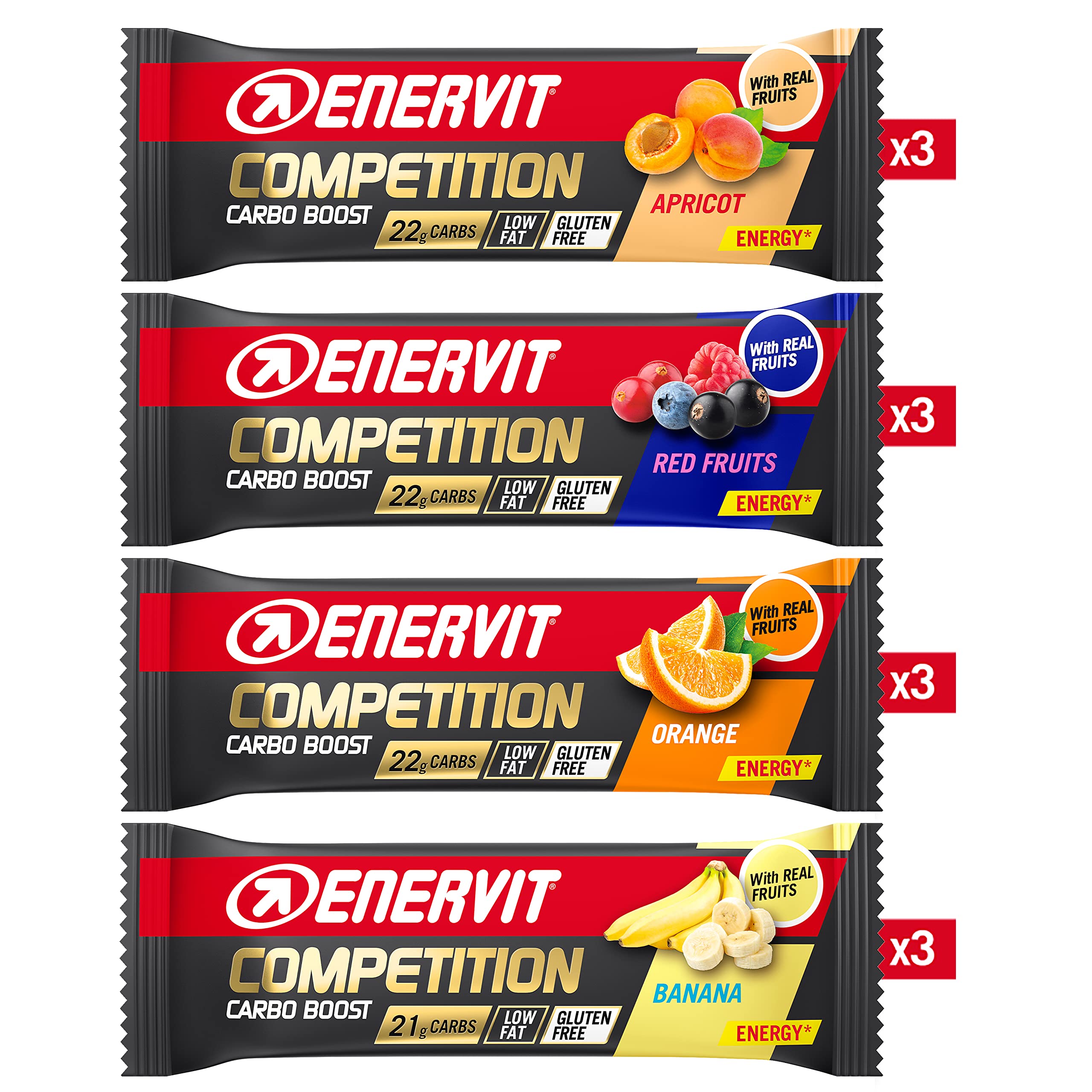 EnervitCompetition Energy Bar (Mixed, Box of 12 Bars)