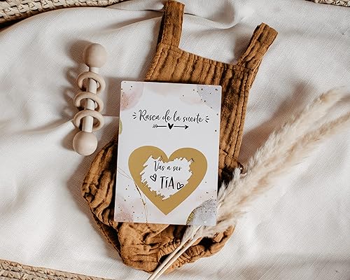 Miniatura 3 de Jolicoon Tarjeta de rascar Vas a ser tia con sobre - Anunciar embarazo tia